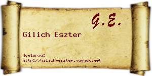 Gilich Eszter névjegykártya